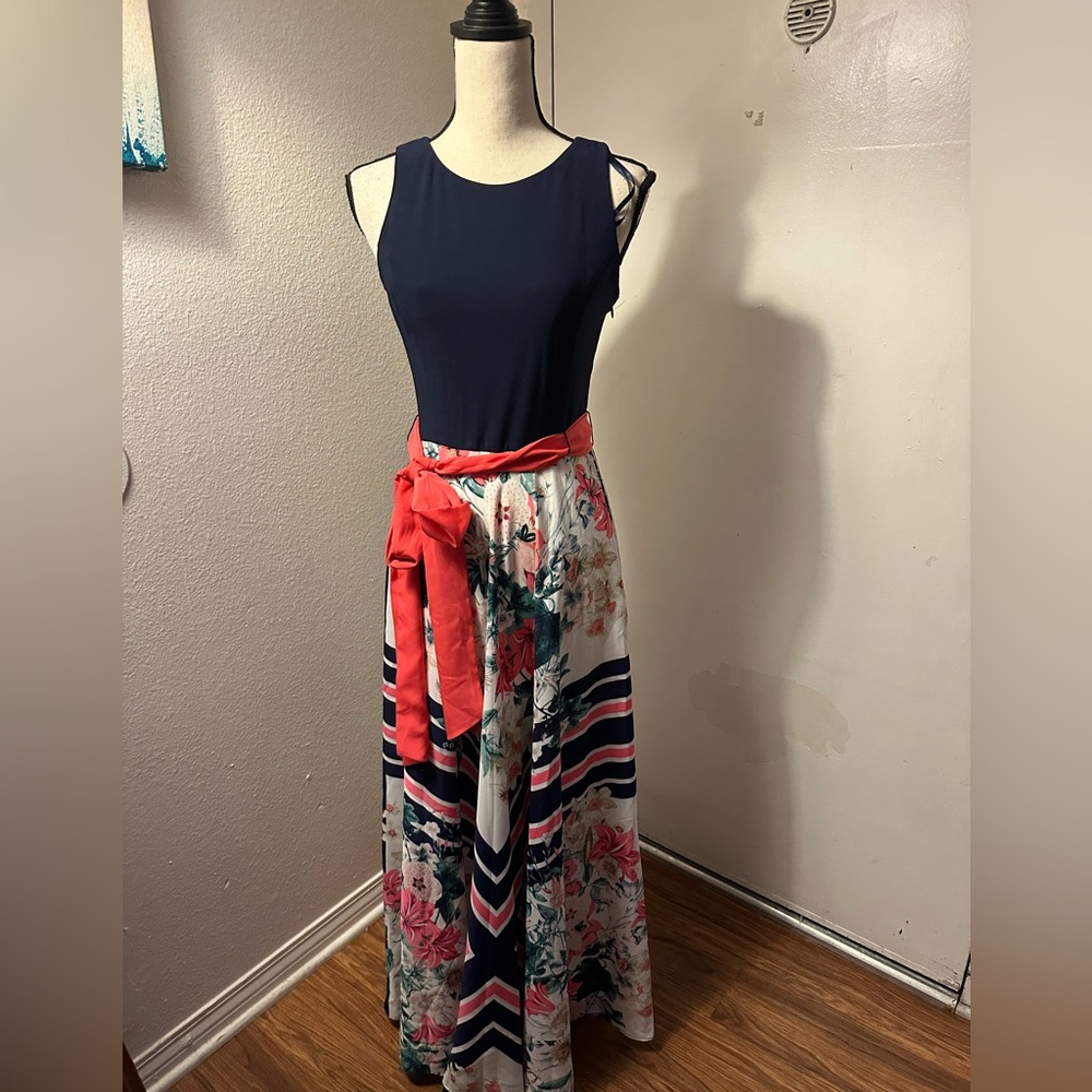 Navy Floral Maxi Dress